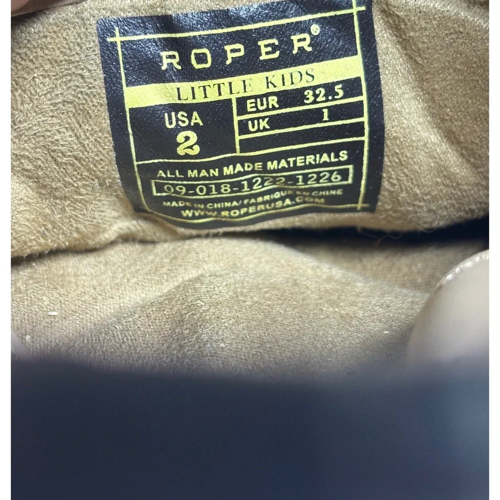 Roper Little Kids Size 2 Cowboy Boots Brown Western 09-018-1222-1226